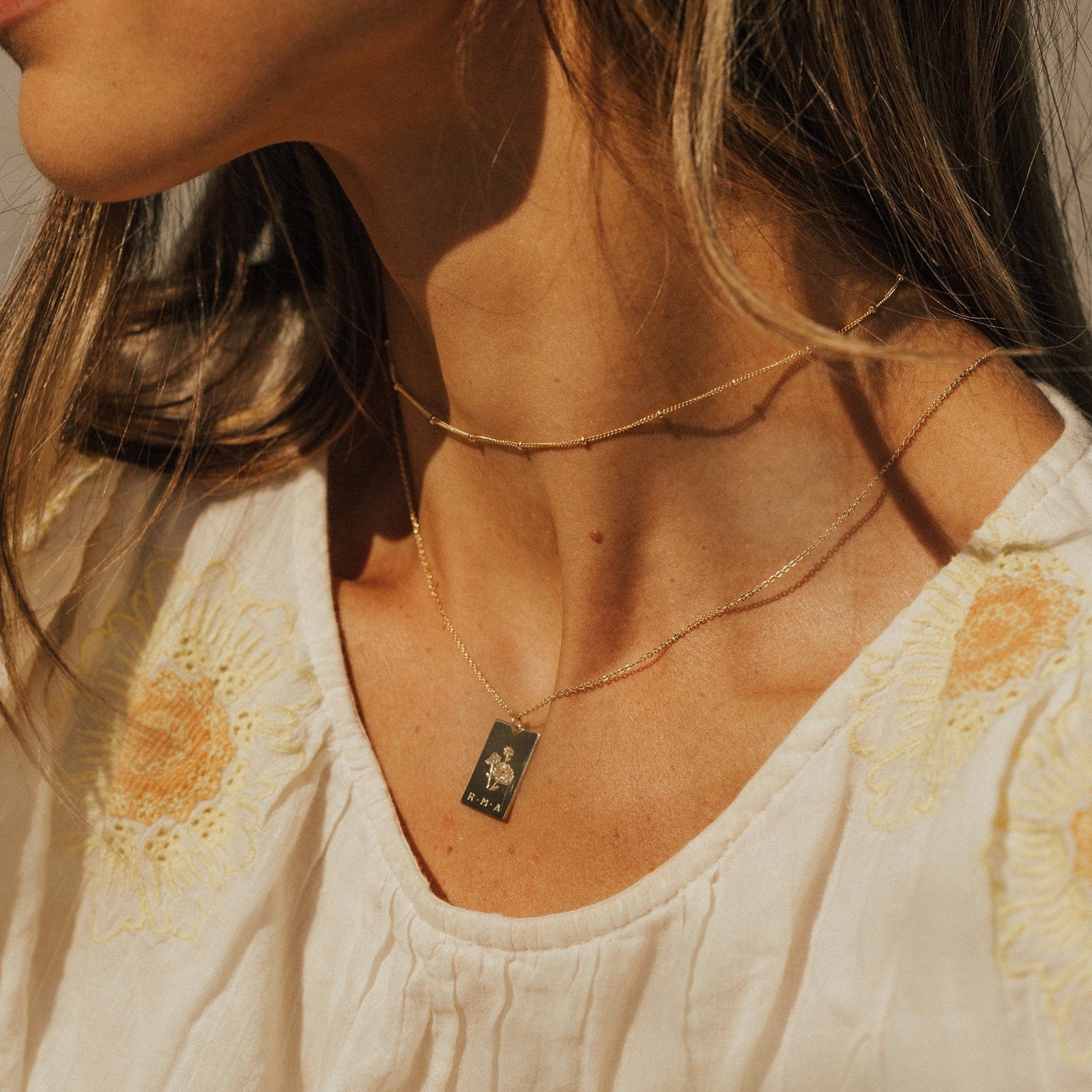 Zoe Rectangle Necklace Necklace